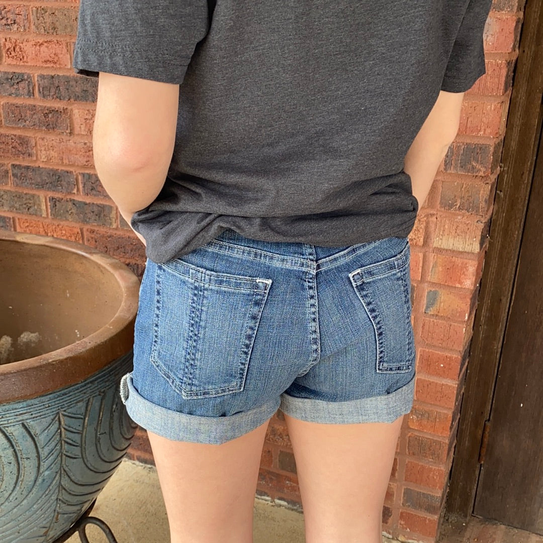 Womens shorts Ariat boyfriend blue jean cut offs